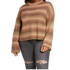 BP NORDSTROM STRIPE CHUNKY FLARE SLEEVE SWEATER 💖🌸